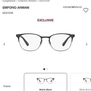 Emporio Armani Matte Black Frames